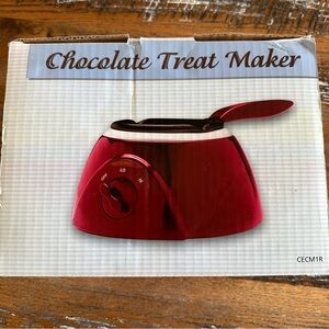 Salton Red Chocolate Melting Pot Treat Maker with Candy Molds